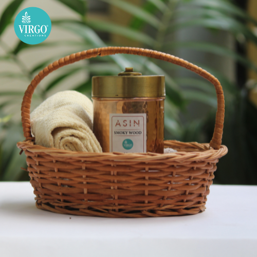 Embossed Geometric Pattern Scented Pillar Candle Turquoise Blue Color