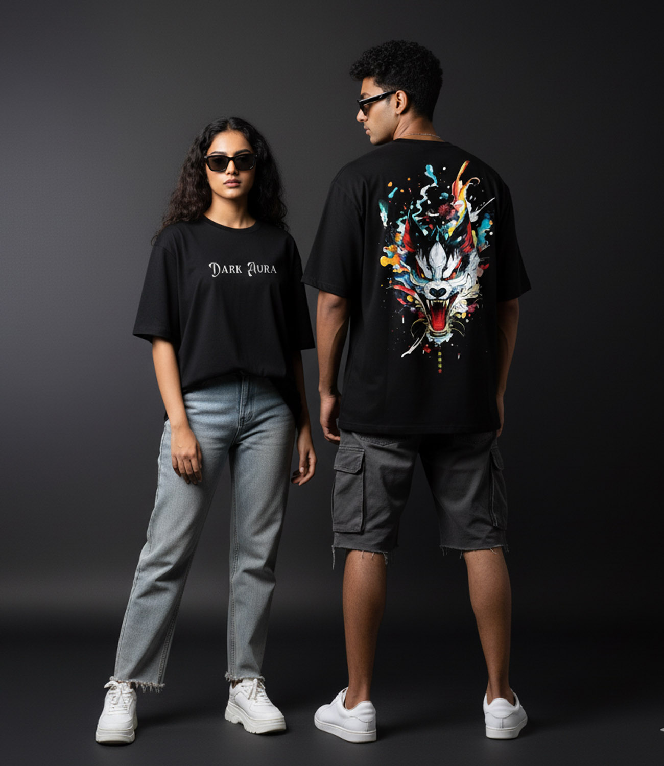 DARK AURA  _ StayRare Oversized T-Shirt | Premium Cotton  thumbnail