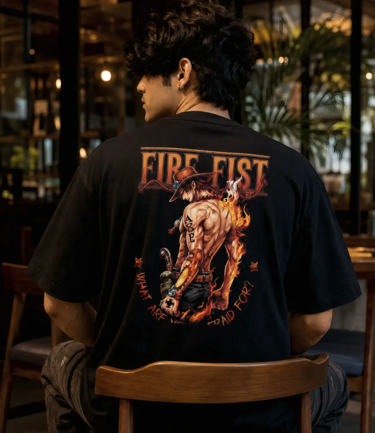 FIRE FIST_Oversized T-Shirt _ Premium Cotton thumbnail