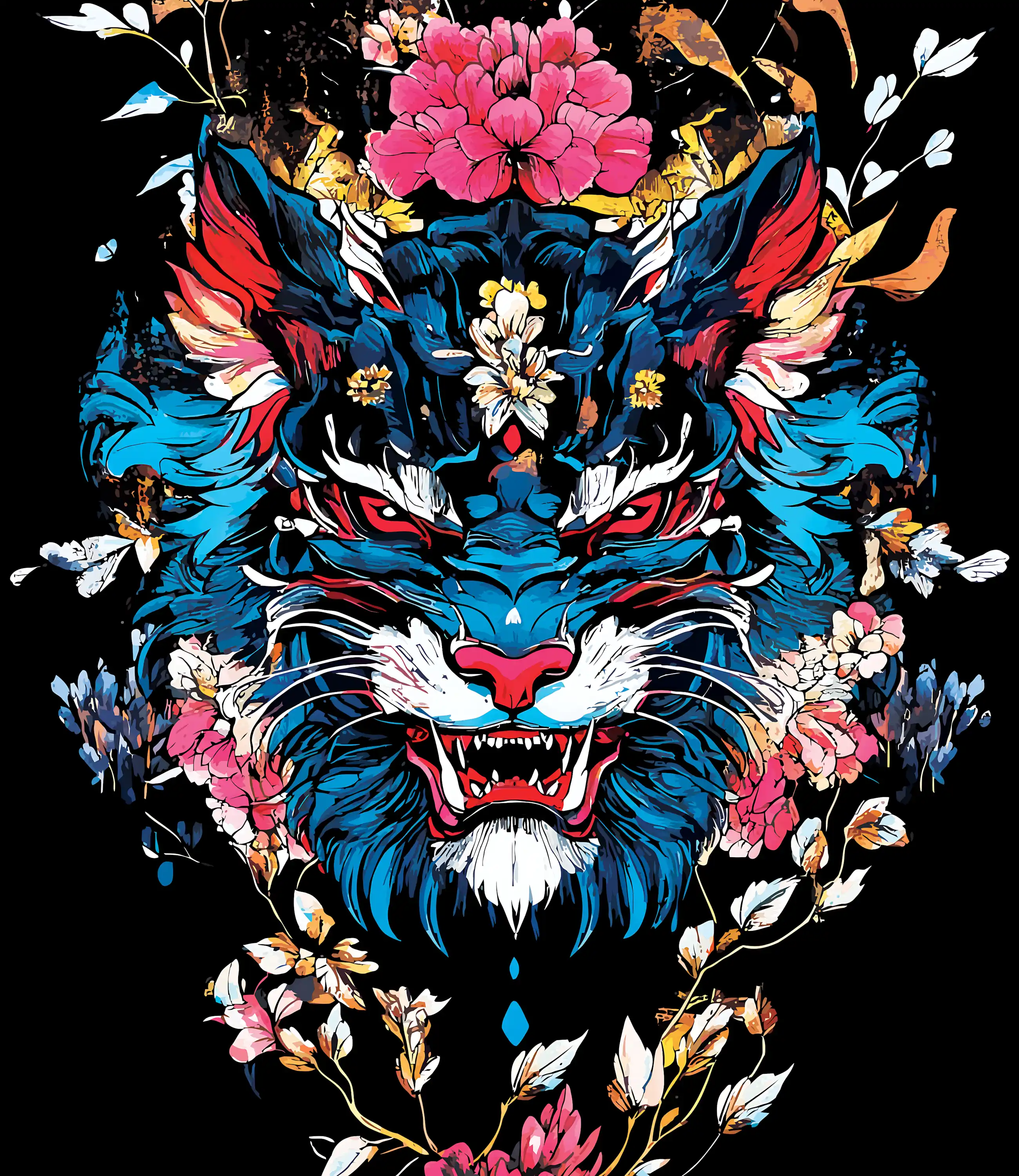 FLORAL FURYALL _ Graphic Oversized T-Shirt | Premium Cotton | StayRare thumbnail