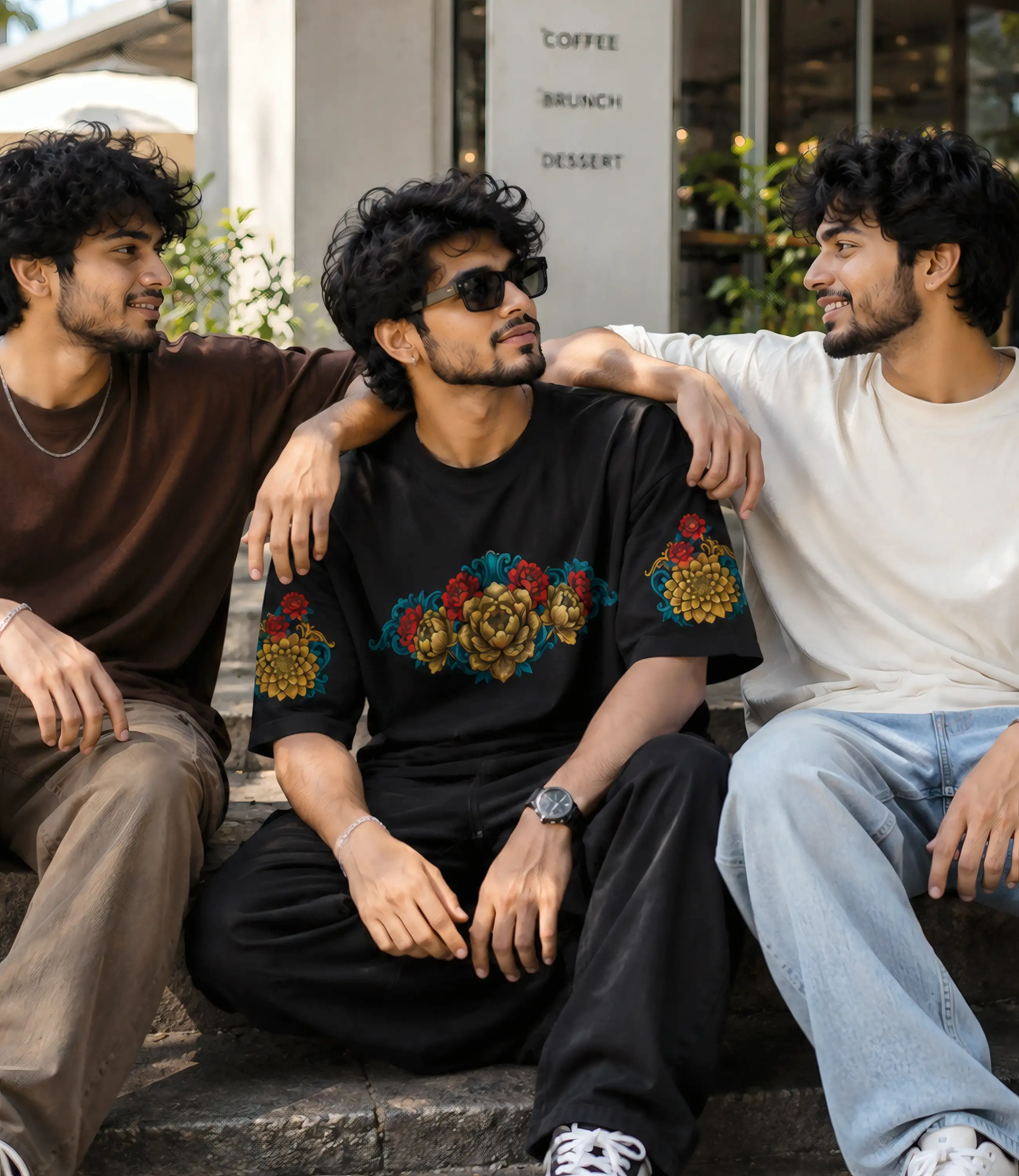 FLOWER_Oversized T-Shirt _ Premium Cotton thumbnail