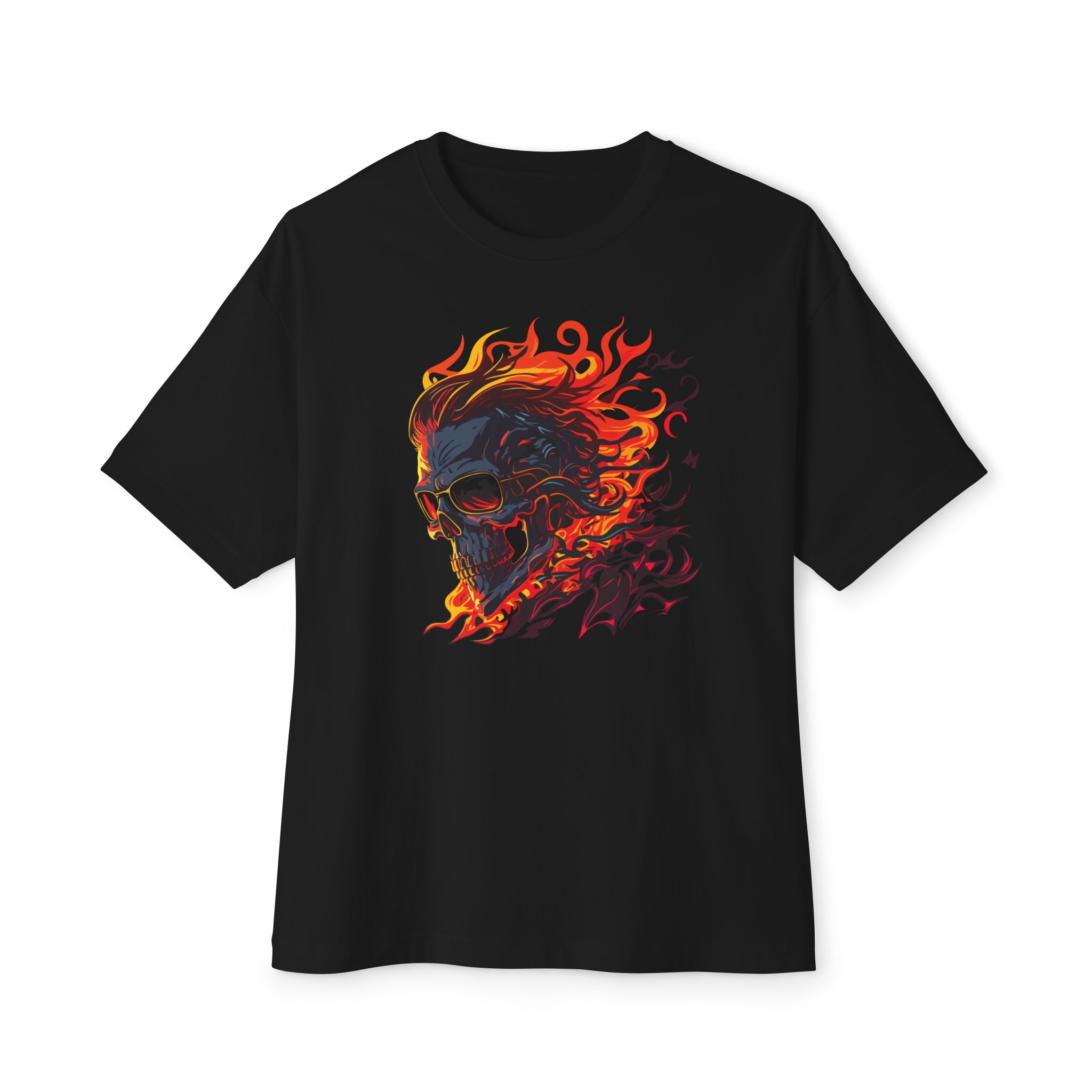 FLAME RIDER  _ Graphic Oversized T-Shirt | Premium Cotton | StayRare thumbnail