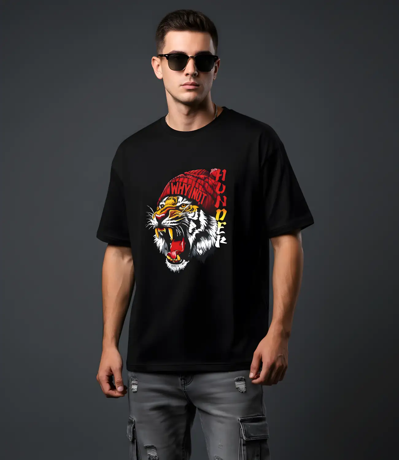 HUNTER ROAR _ Graphic Oversized T-Shirt | Premium Cotton | StayRare