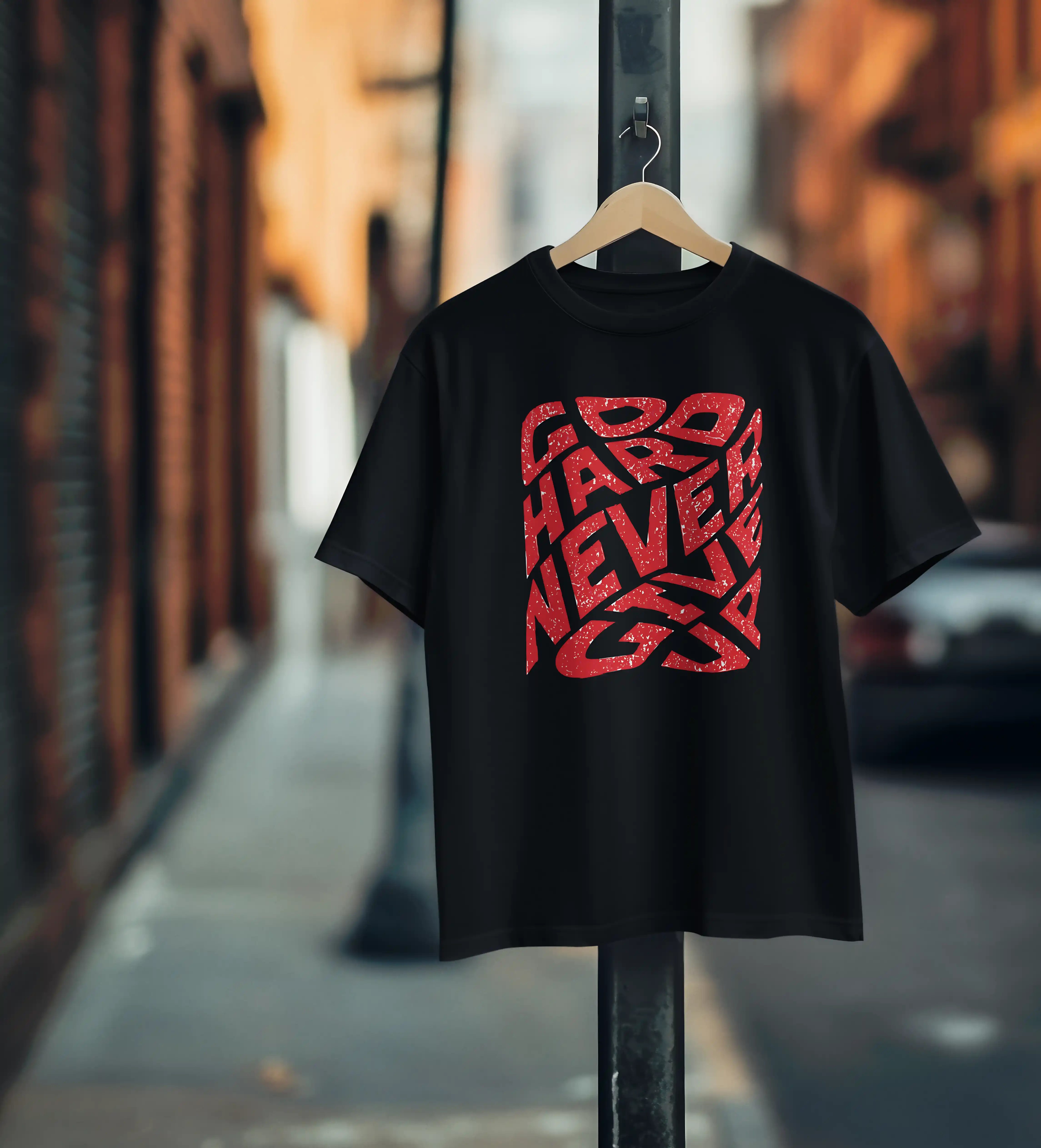 NEVER GIVE UP _ Graphic Oversized T-Shirt | Premium Cotton | StayRare thumbnail