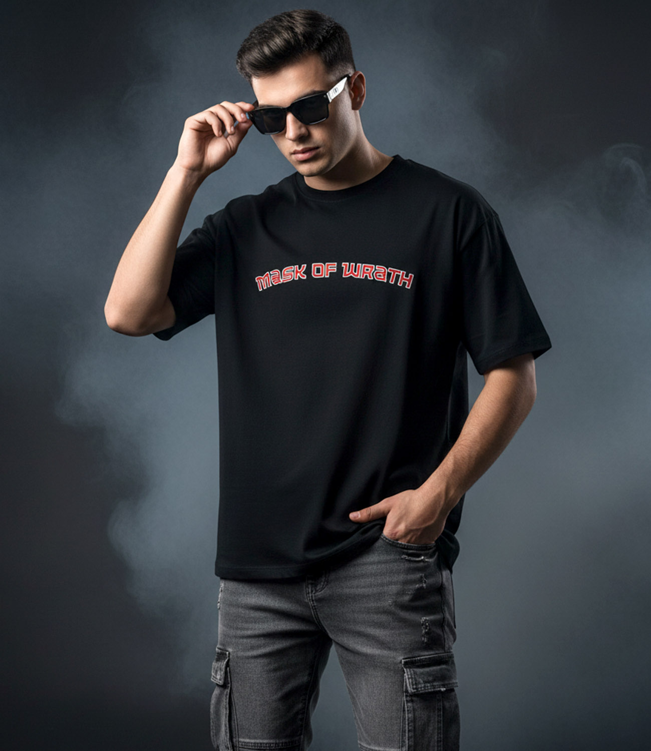 MASK OF WRATH _ StayRare Oversized T-Shirt | Premium Cotton 