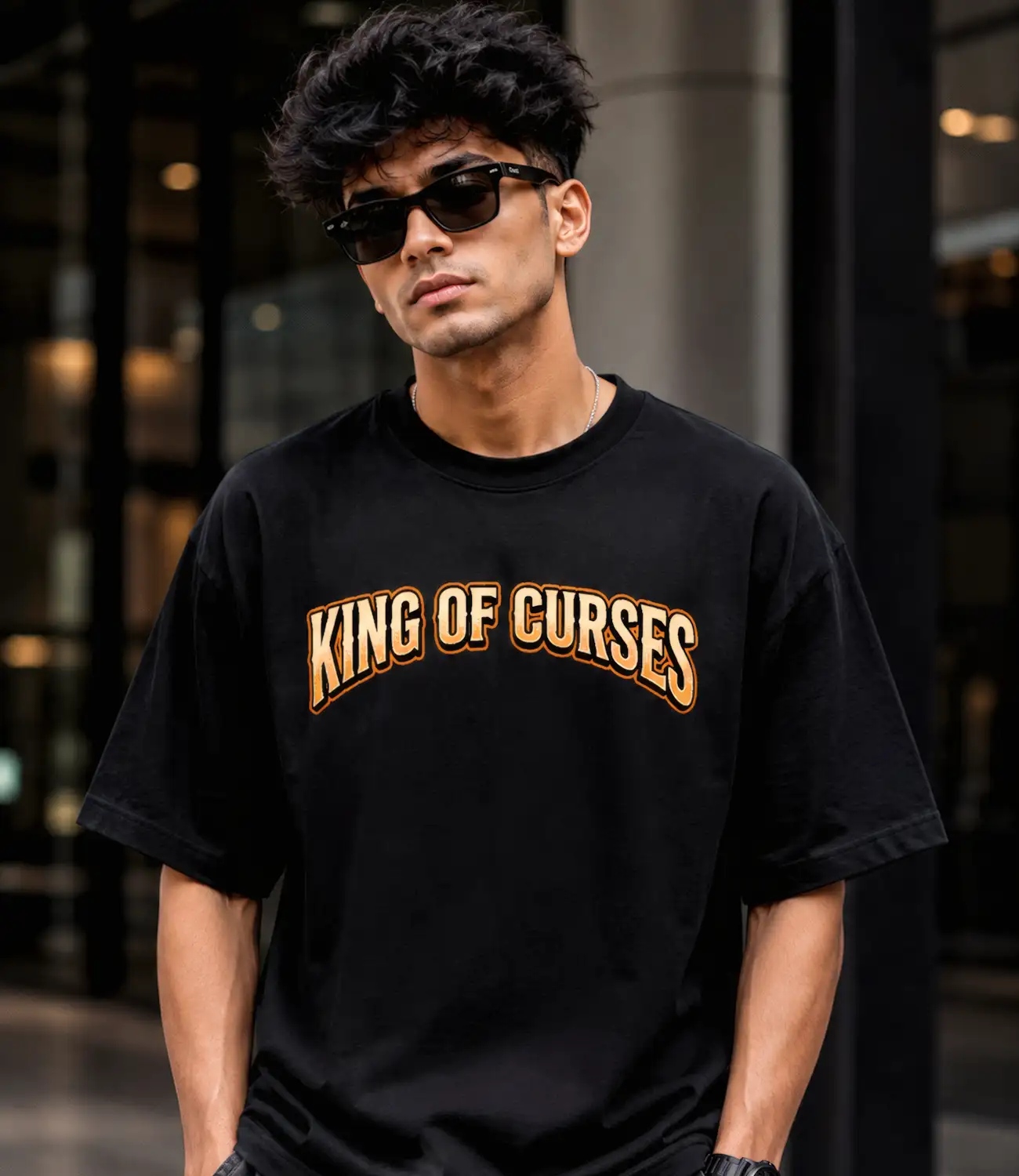 KING OF CURSES_Oversized T-Shirt _ Premium Cotton thumbnail