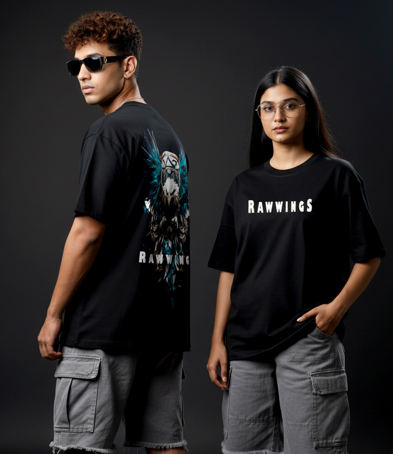 RAW WING  _ Graphic Oversized T-Shirt | Premium Cotton | StayRare