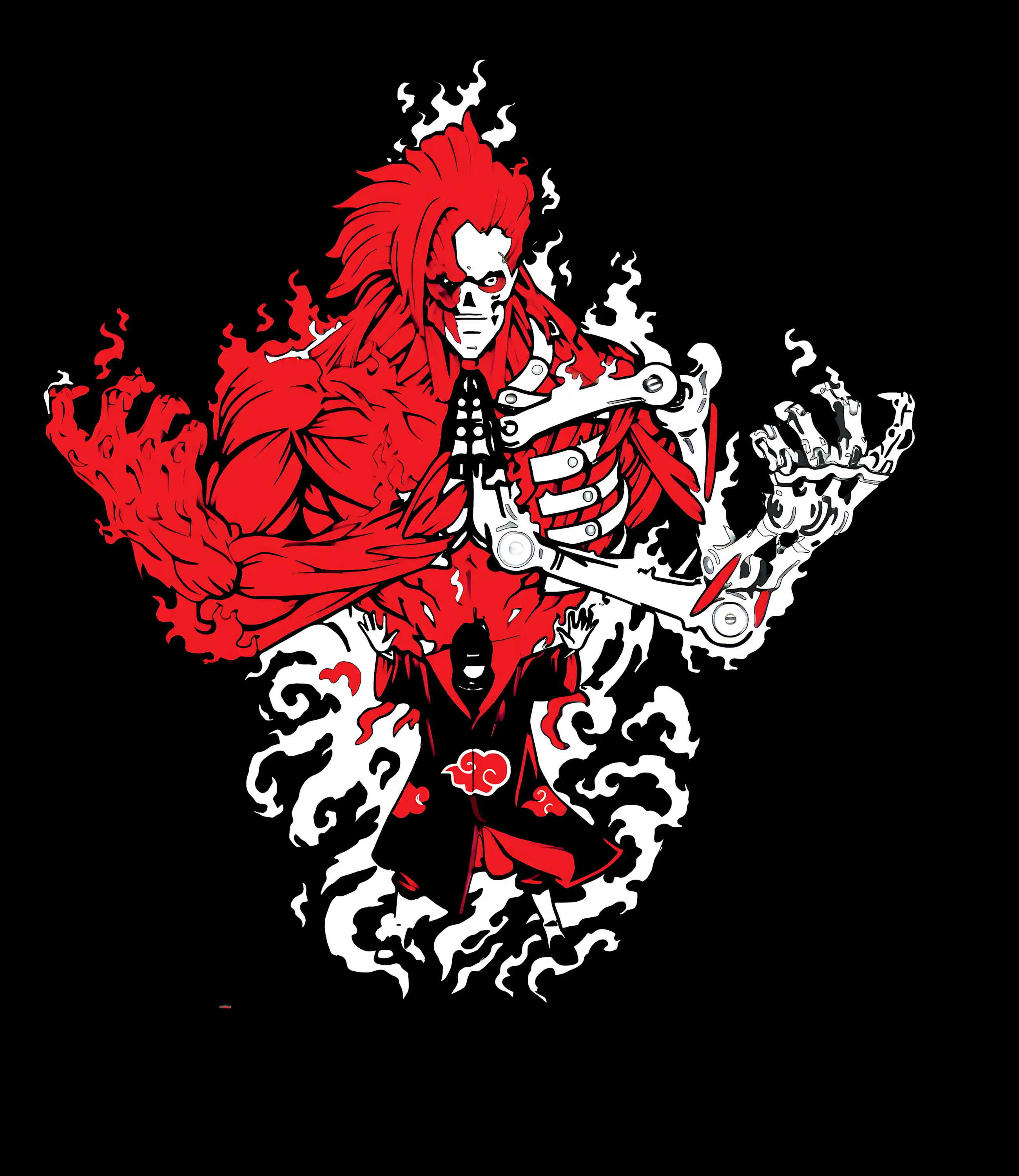 RED FLAME WARRIOR _ Graphic Oversized T-Shirt | Premium Cotton | StayRare thumbnail