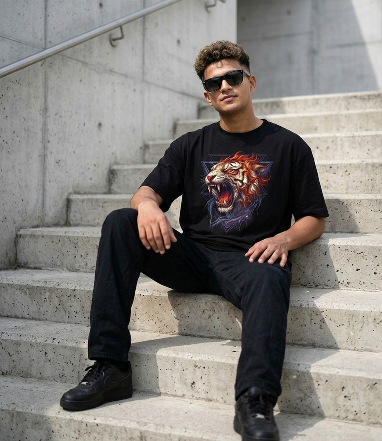 SAVAGE ROAR  _ Graphic Oversized T-Shirt | Premium Cotton | StayRare thumbnail