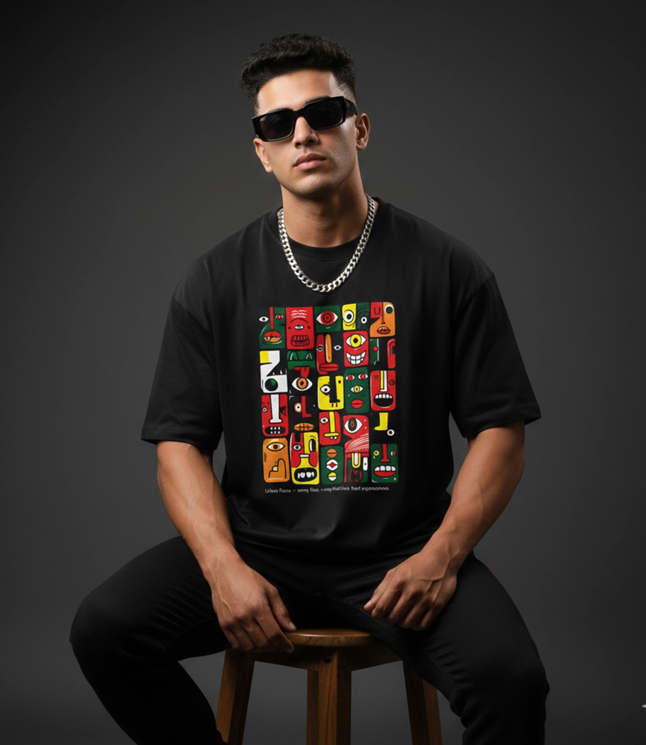 URBAN FACES  _ Graphic Oversized T-Shirt | Premium Cotton | StayRare