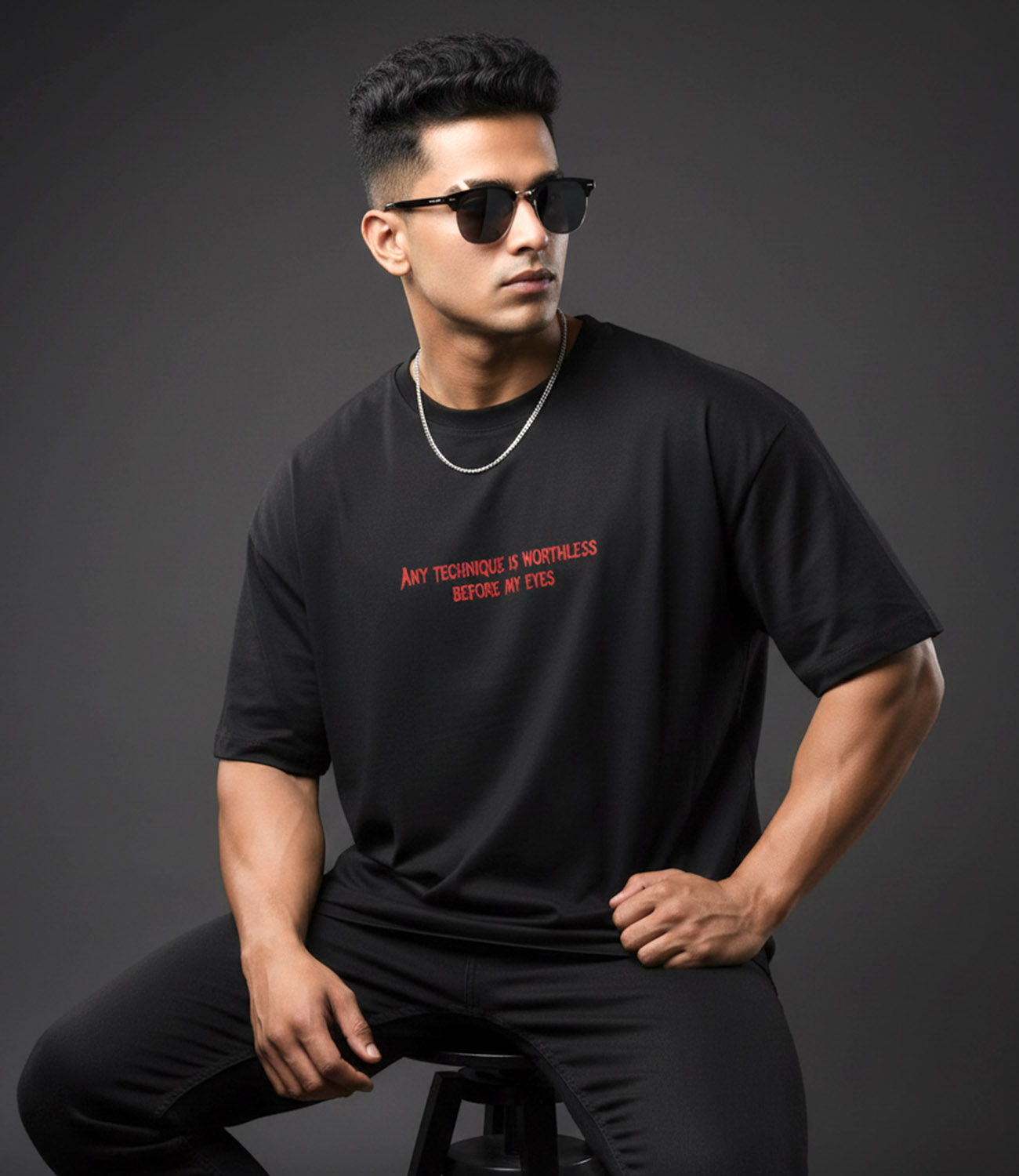 RED FLAME WARRIOR _ Graphic Oversized T-Shirt | Premium Cotton | StayRare